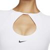 Nike Indy Solid Logo Quick-Dry Short Sleeve Workout Top Women Tops White FB4103-100