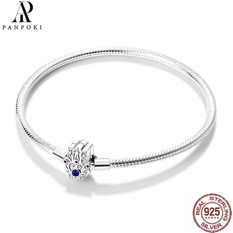 20 Style Original 17CM-20CM 925 Silver Snake Basic Bracelet Heart Moon Star Women DIY CZ Jewelry Fit Beads Charm