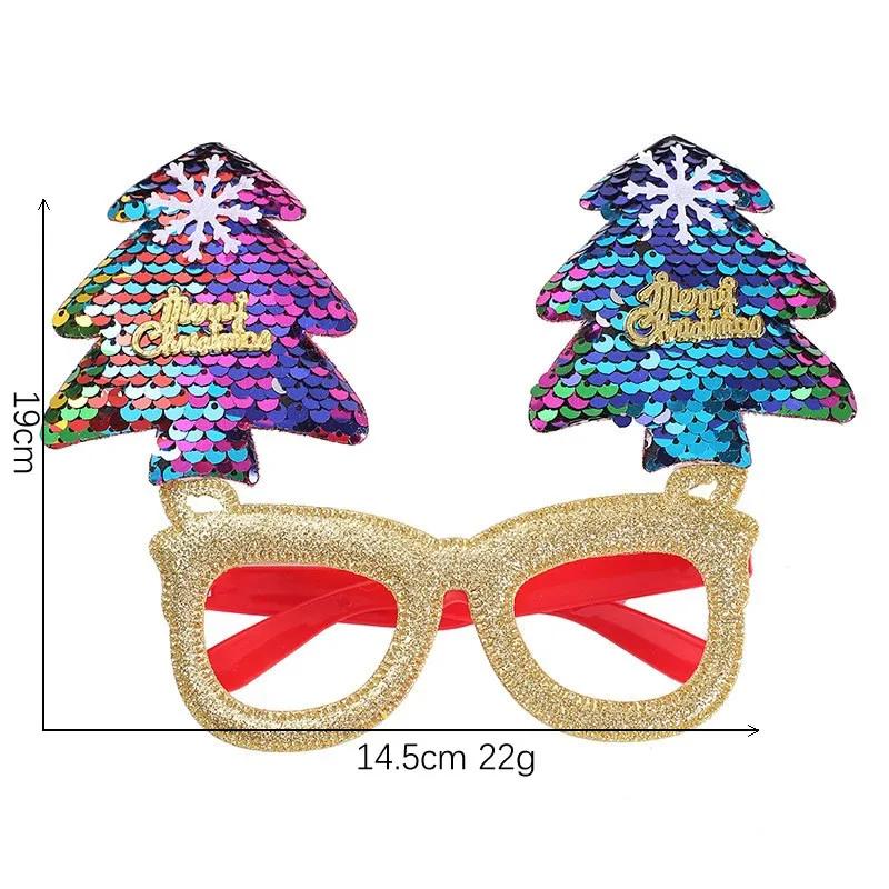 Christmas Glasses Plastic Decorative Glasses Kid Xmax Party Costume Accessory Photo Props Christmas Decoration  Navidad Gift