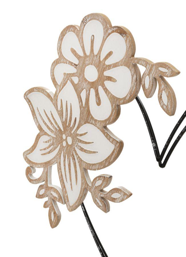 Iron and Wood Wall Panel Heart Cm 50X2X45 Min 2