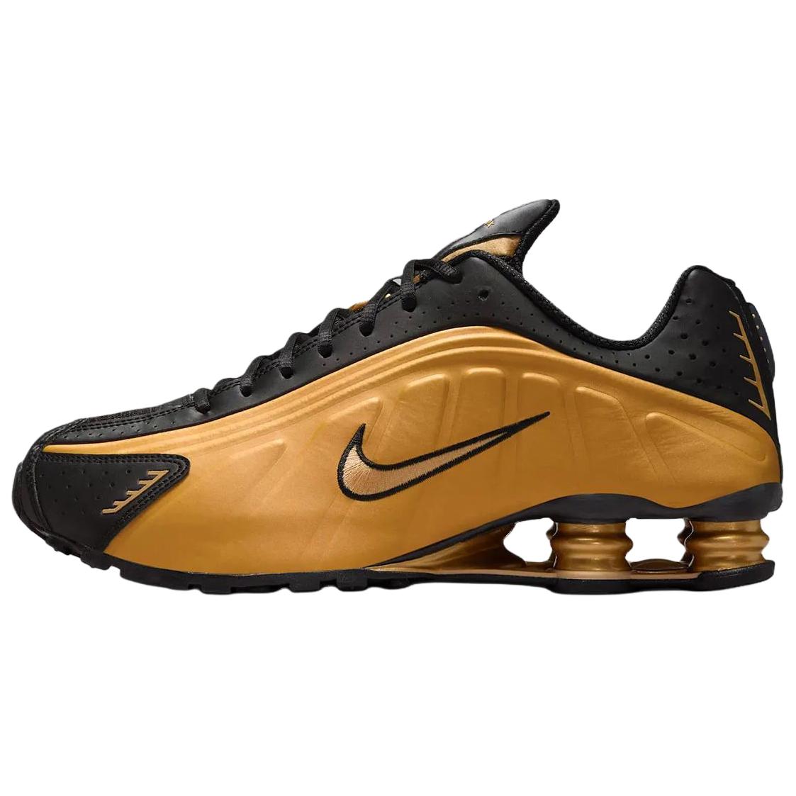 Nike Кроссовки унисекс Shox R4 Metallic Gold Черные HQ1988-700 41