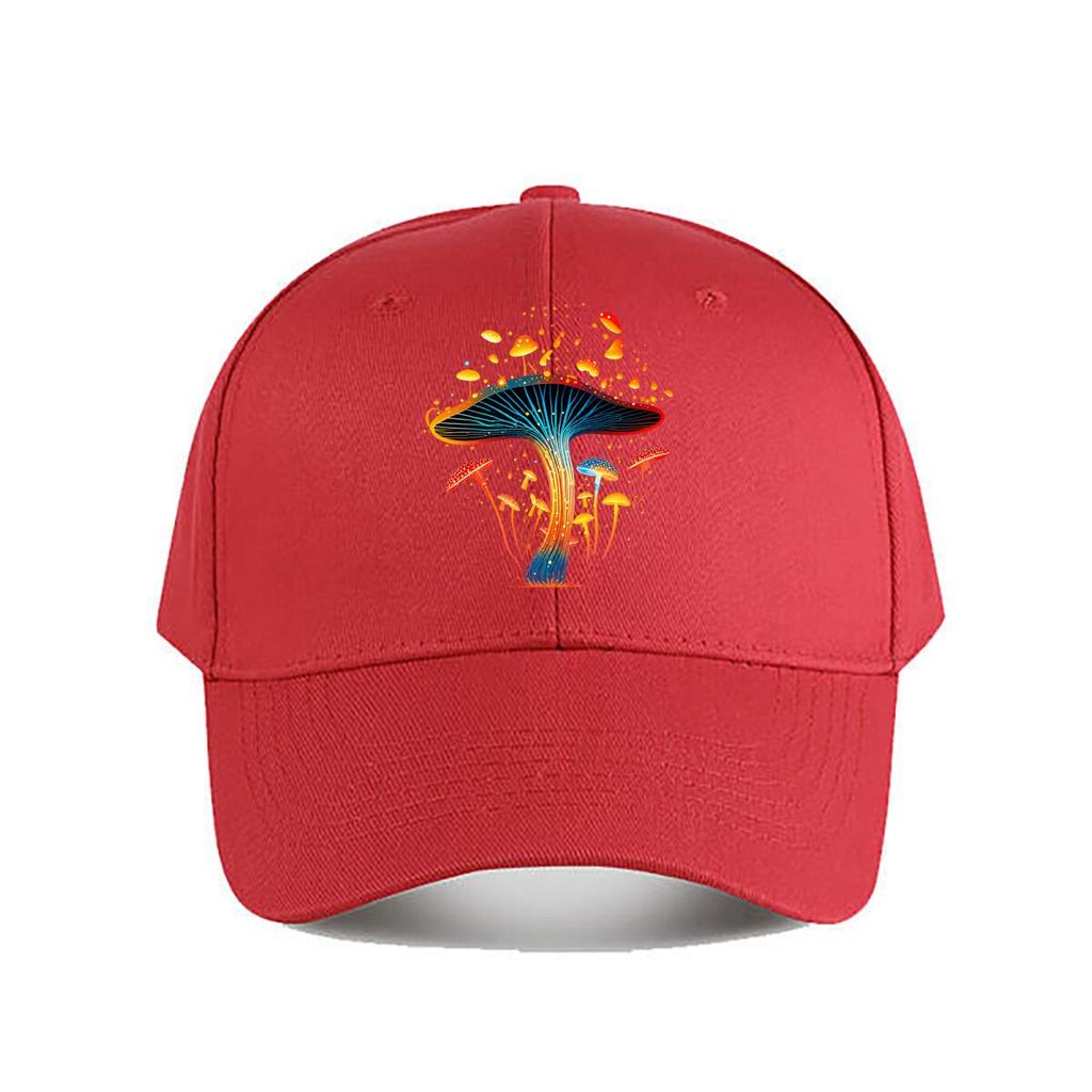 Magical Forest Giant Mushroom Colorful Fantasy Art Baseball Cap Fashion Unisex Sunhat Womens Outdoor Sports