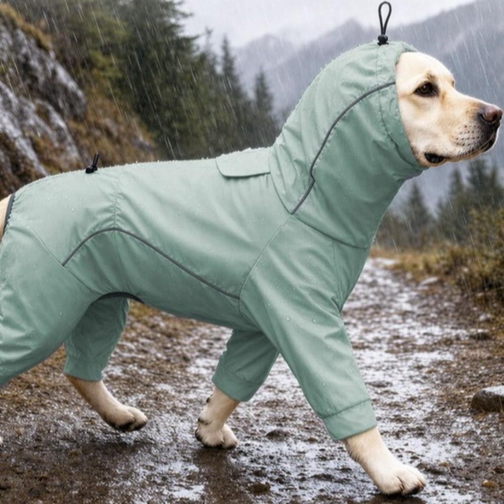 Impermeabile con cappuccio per cani Giacca antipioggia antivento per cani Abbigliamento impermeabile per animali domestici Esterno