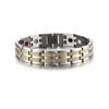 Vinterly Mens Chain Link Bracelet Wheat Black Stainless Steel Health Energy Germanium Magnetic Bracelets Bangles for Men Jewelry