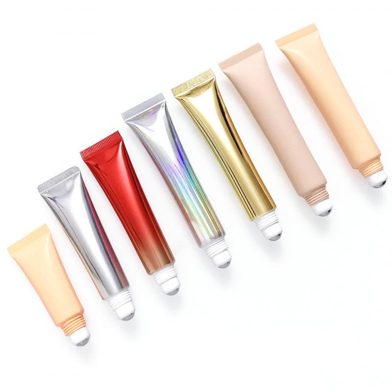 10g-30g Soft Tube Eye Cream with Three Roller Balls & Stainless Steel Roller Ball Bottle