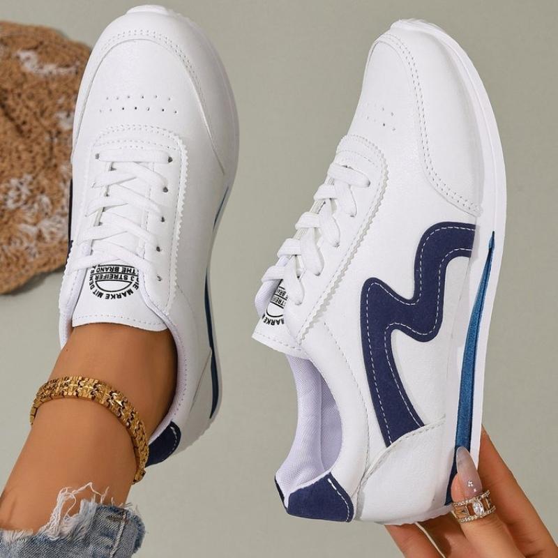 New Popular Student Women's Shoes White Sneakers Support Multiple in Stock Synthetic Inner Material PU Shoe Upper Rubber Outsole