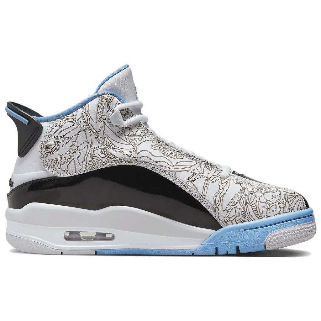 Air Jordan Dub Zero GS Legend Blue Kids Sneakers White Black Neutral-Grey DV1360-114