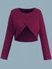 Plus Size Women's Knit Cardigan & Split Camisole Dress Set - Korean Style Autumn/Winter