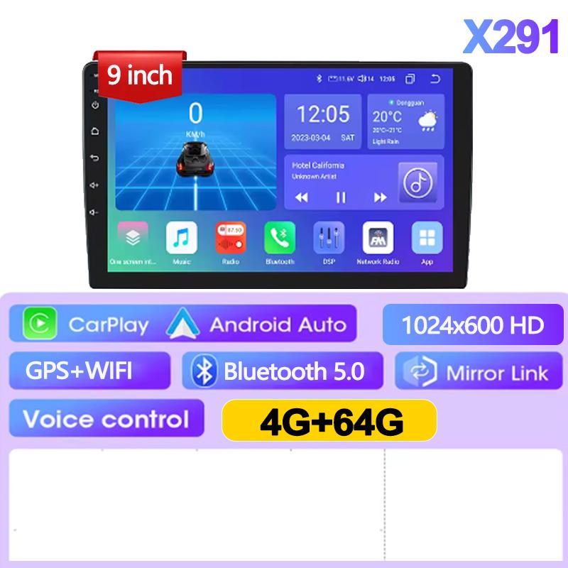 7 9 10 Inch Smart Car Android 13 Car Radio Androidauto Carplay 2 Din GPS Audio Automotive Multimedia Player Intelligent System
