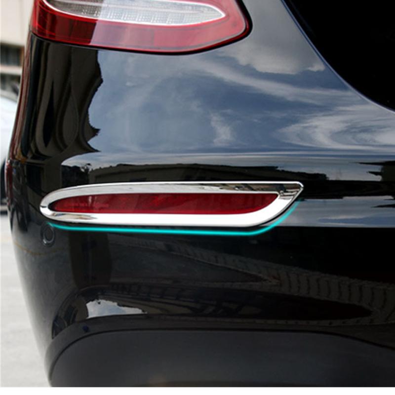 Estilo do carro após cauda traseira luz de nevoeiro lâmpada sombra quadro guarnição foglight moldura cobre protetor para mercedes benz classe e w213