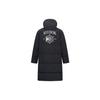 Reebok American Minimalist Trend Solid Color Comfortable Versatile Warm Letter Logo Printed Long Down Jacket Unisex Outerwear Black 24FRM201UGH0