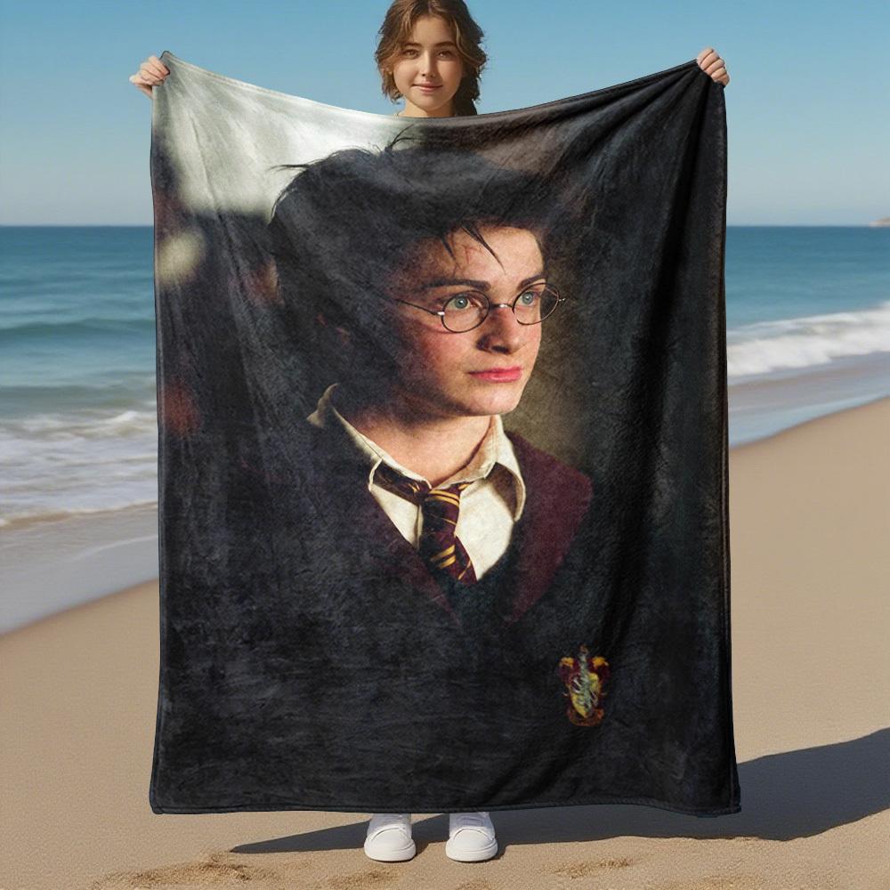 1pc Gryffindor Harry Potter Outdoor Flannel Throw Blanket All Season Soft Warmth,Home Decor 1031208