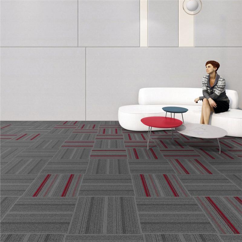 Thickened Commercial Office Carpet Tiles for Large Area Flooring
