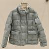Autumn and Winter New Fashion Stand-up Collar Double-sided Wear Pressed Rubber Double-breasted Down Jacket Women's Short Winter Coat Tide