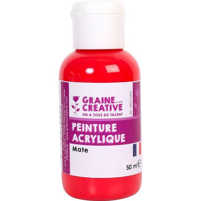 ACRYLIC PAINT 50ML CARMINE RED