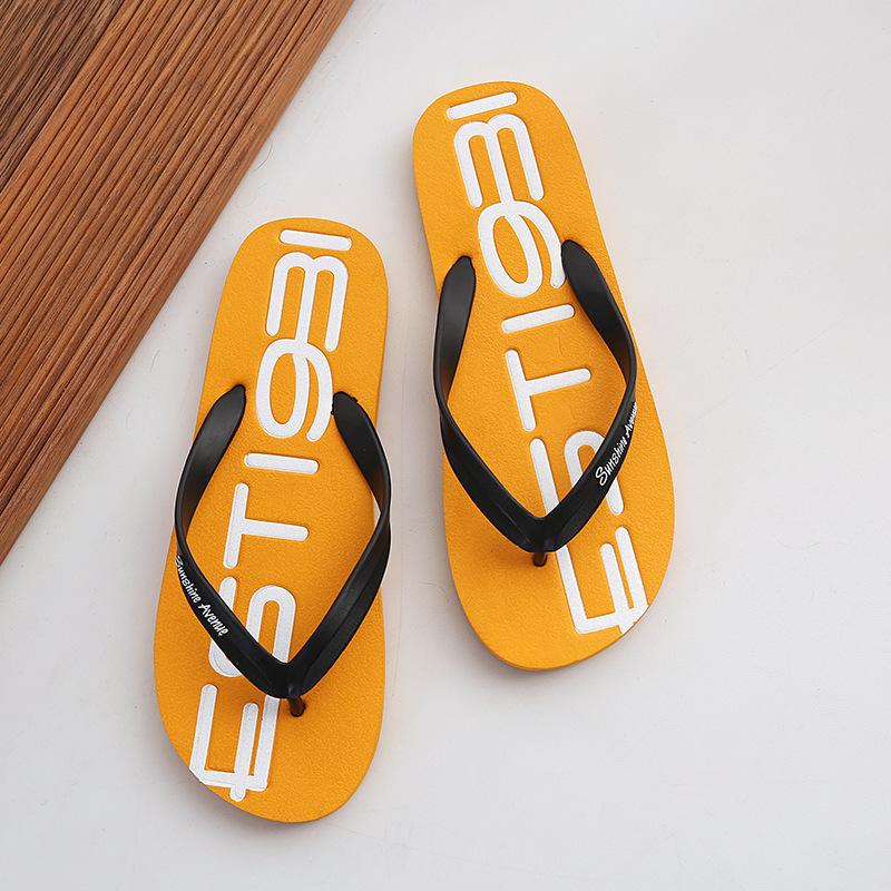 Flip-flops men's digital summer non-slip slippers men's personalized couple beach shoes sandals