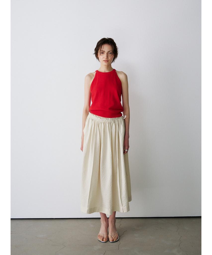 Ninnis [3Nd] Open-Back Halter Knit Top (Red)