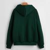 Casual Women's Loose Solid Color Fleece Zipper Jacket Long Sleeve Sweatshirt Top