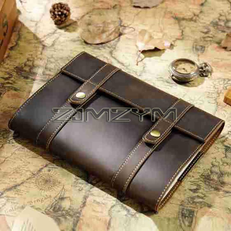 Leather Traveler Notebook First Layer Cowhide Handmade Vintage Cowhide A5 Diary Journal Notebooks Cover кофейный