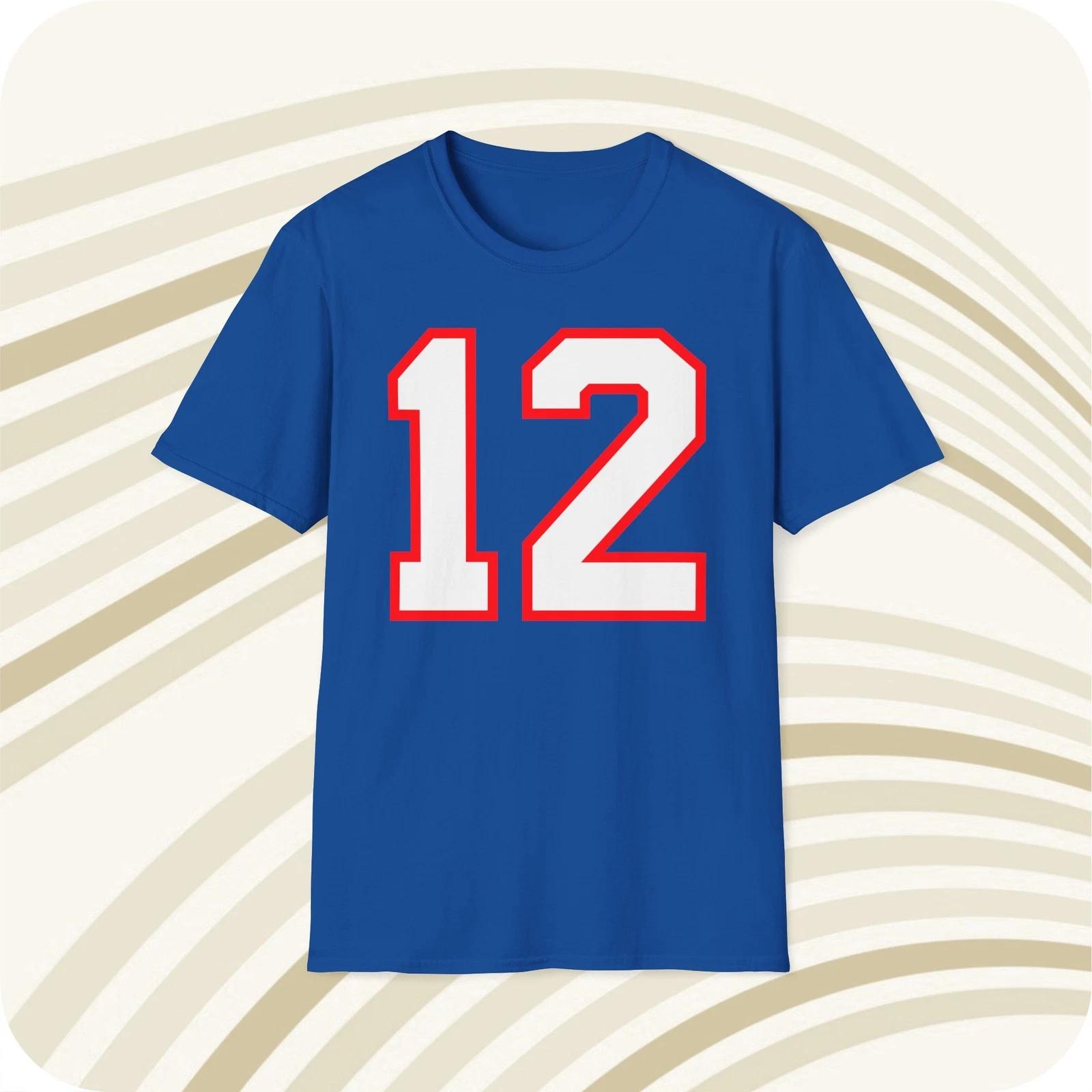 Джим Келли №12 Buffalo Bills НФЛ Джерси Футболка - Печать спереди и сзади S