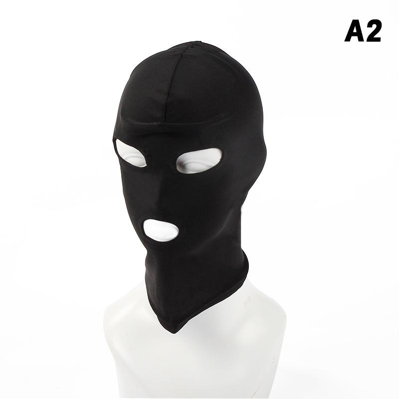 Sexy Mask Hood with Open Mouth And Eye Hole Adult Party Game Bondage Cosplay Slave Headgear for Punishment