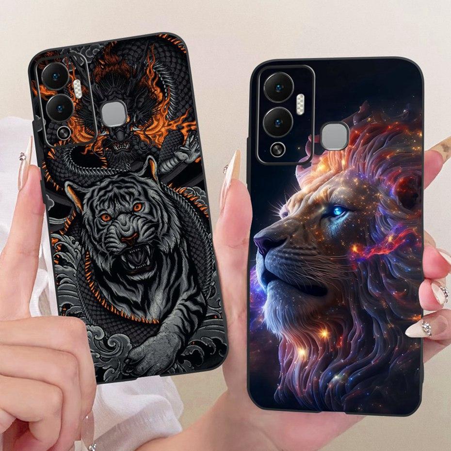 Fashion Cool Case For Infinix Hot 12 Play Hot12i Soft Black Silicone Back Cover For Infinix Hot 12i 12Play Phone Cases