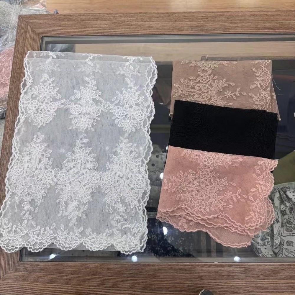 Versatile Elegant Embroidered Headband 140×30cm Flower Pattern Headscarf Thin Long Lace Scarf for Women