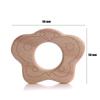 1Pcs Wooden Rodent Teethers Baby Cartoon Animals Rainbow Ice Cream Beech Teether Pendant For Baby Pacifier Chain Nurse Gifts Toy