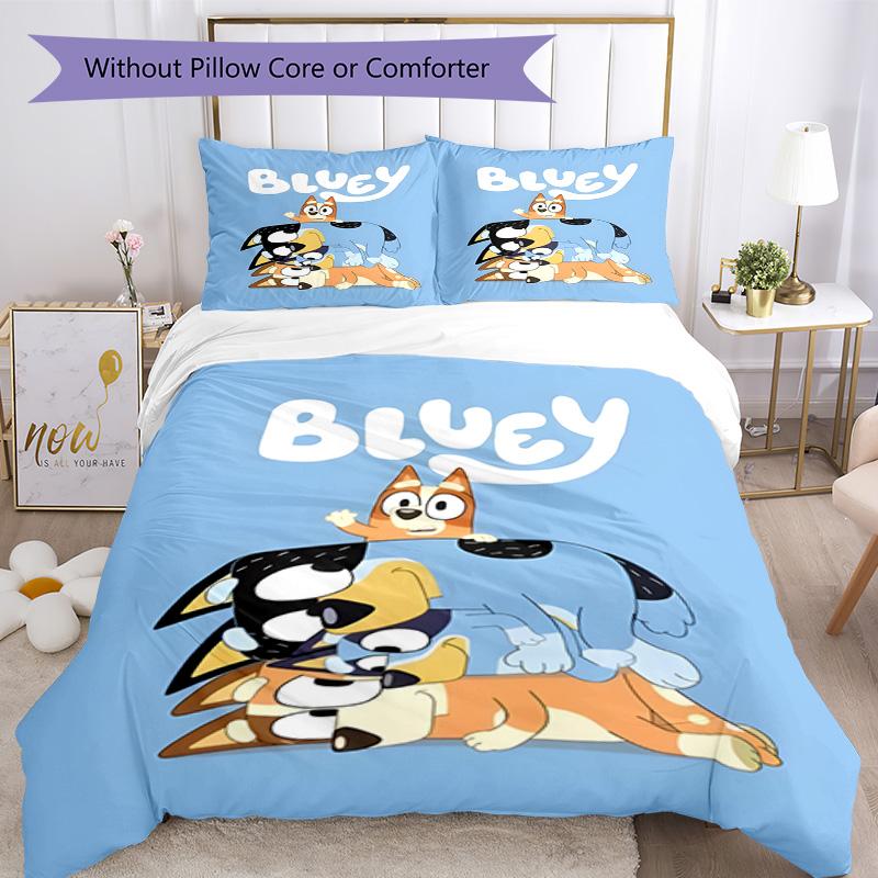 Bluey Duvet Cover Set Suitable for Dormitory Machine Washable Christmas Gift