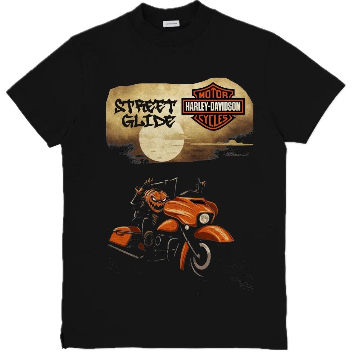 

Harley-Davidson Inspired Graphic Unisex 100% Cotton T-shirt Mens Tees Top Eagle Skull Graphic Tee S-3XL 3. S