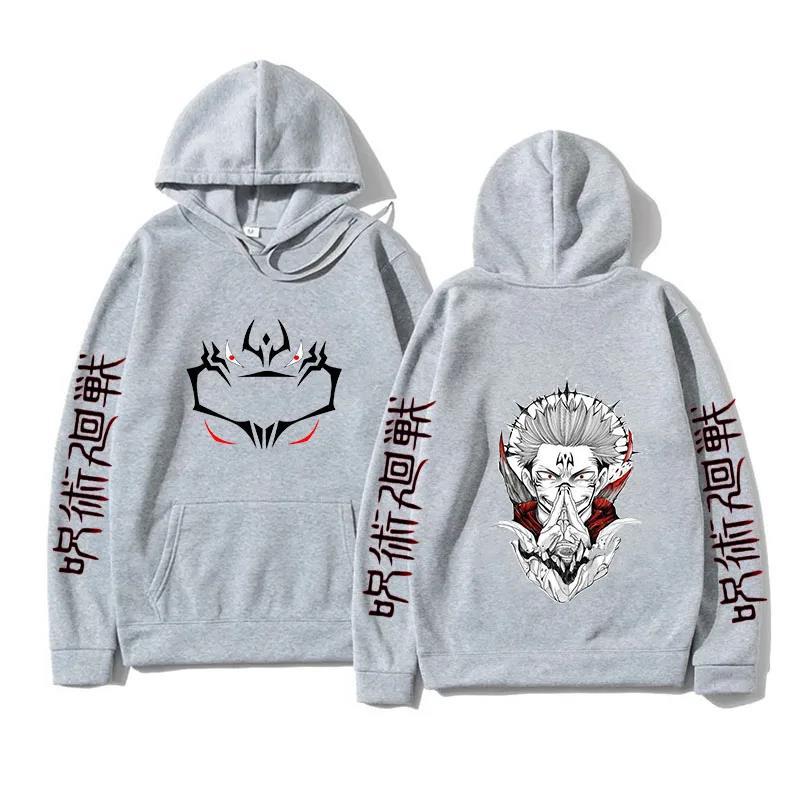 Funny Jujutsu Kaisen Long Sleeve Casual Hoodies Anime Ryomen