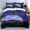 Tree, sun, stars, landscape. Bedding sets Duvet cover sets Duvet covers Pillowcases(1* Duvet Cover 2* Pillowcases without duvet insert)