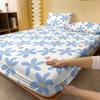 Simple 1 Modern Plant Flower Fruit Printed Matte Fitted Sheet, Bedroom Printed Bed Cover, Bedding Excluding Pillowcases