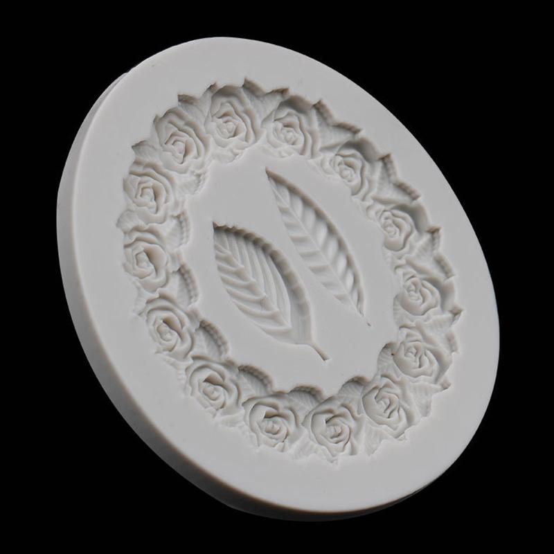 Rosette Leaves Silicone Mold For Resin Cake Diy Chocolate Sugar Baking Mould Picture Frame Molding Decoration Tool