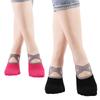 1 Paar Sport Anti-Rutsch Yoga Socken Slipper für Damen Dame Bandage Pilates Socke Ballett Ferse Tanz