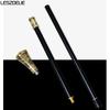 Gold With Black Luxury Pattern Straight Handle Walking Stick For Man Fashionable Canes Woman Detachable Cosplay Party Sticks