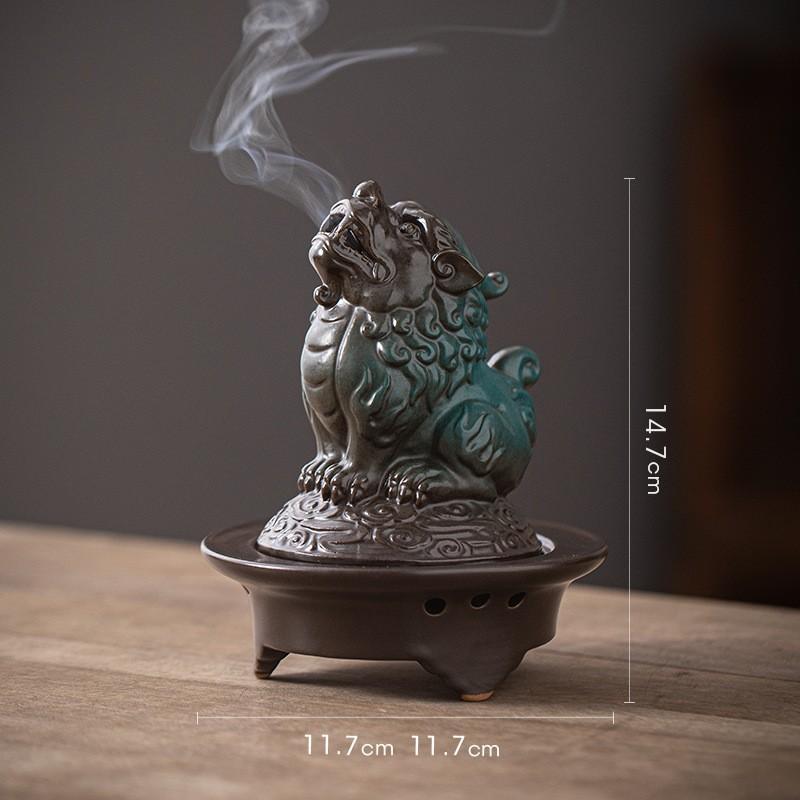 Qilin Divine Beast Incense Burner Agarwood Sandalwood Tea Table Household Indoor Incense Art Ceramic Incense Burner Decoration