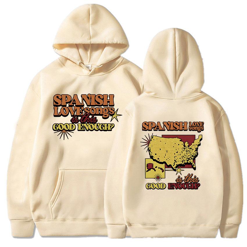 Women Clothes Spanish Love Songs Is This Good Enough Hoodies Roupas Femininas Fleece Warm Female Hooded Sweatshirt