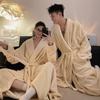 Spot Winter Coral Fleece Bathrobe for Women and Men - Thickened Extra Long Flannel Pajamas
