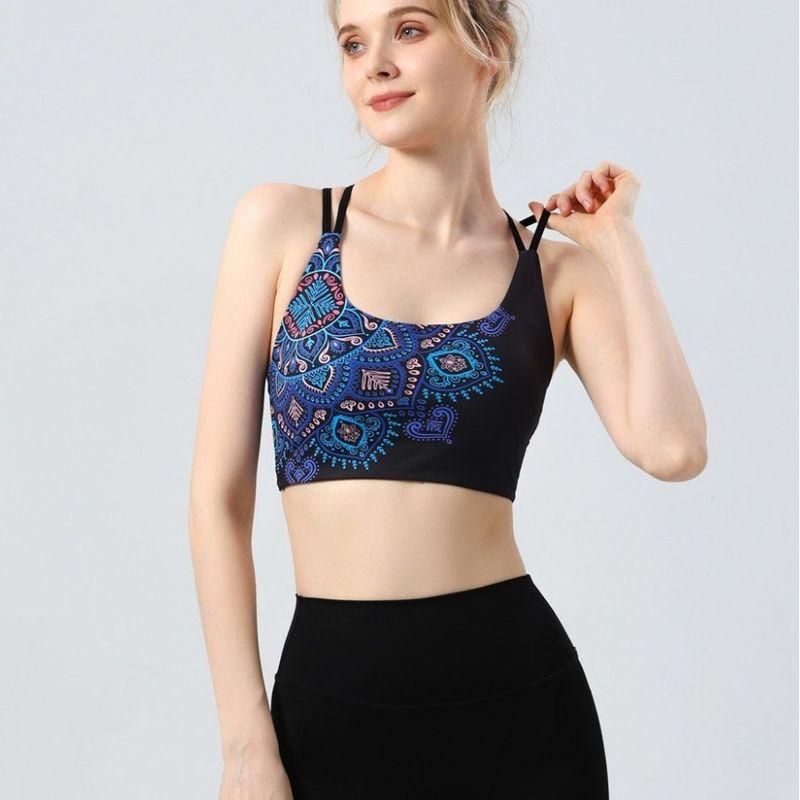 Export Cross-Border Fashion Huamei Vest Yoga Clothes Sports Quick-Drying Intimates Bra Fitness Pants Bra Push up Suit