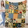1pc Simple Printed Flannel Throw Blanket, Soft, Lightweight, and Non-Weighty, Single Person Home, Dorm, Travel, and Nap Blanket
