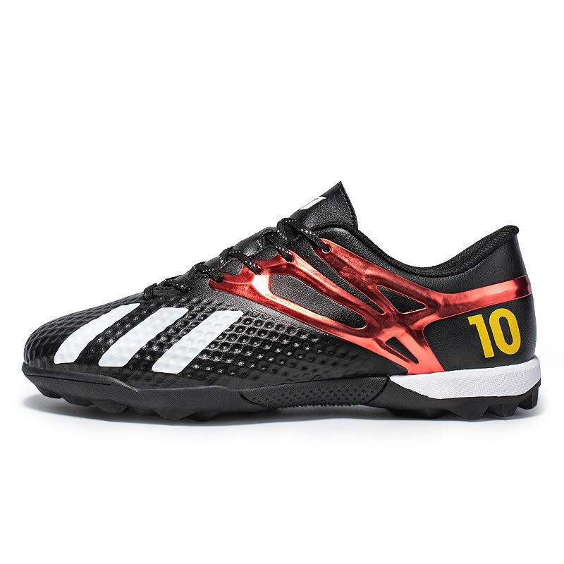 

Adult children s football shoes electroplating eager craft crystal rubber outsole training shoes 45 чорний