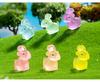 6pcs Luminous Goat Figurine Landscape Home Kawaii Room Decor Dollhouse Miniature Figurines Fairy Garden Decoration Accessories