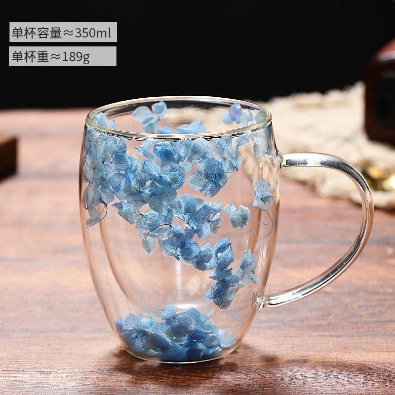 350ml Creative Double Wall Coffee Mug Juice Milk Cups High Borosilicate Glass Cup Mugs with Handles Drinking Utensil Gifts