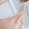Big U Beauty Back Seamless Chest Wrap Tube Top Threaded Thin Shoulder Strap No Steel Ring Hollow Backless Sling Triangle Cup Bra Women