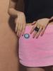 ASIF CALIE Medal Short Skirt Pants Pink