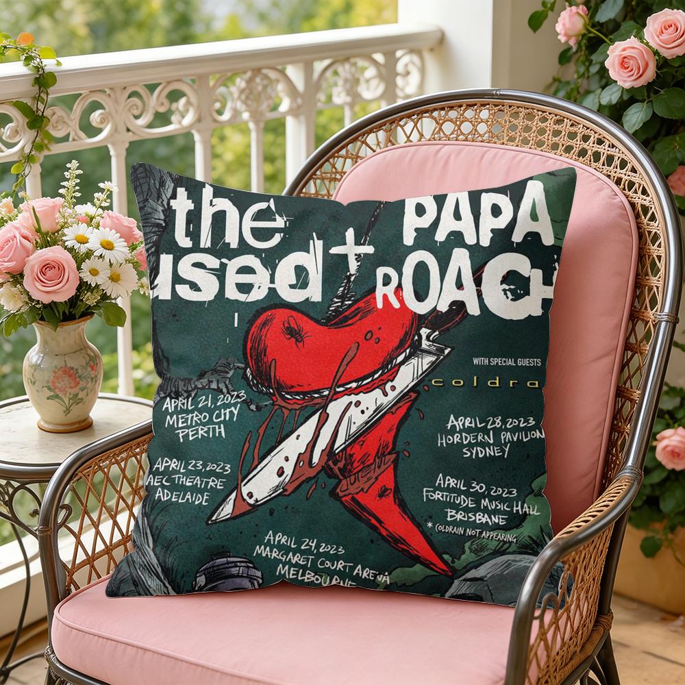 Band PPapa RRoach Cushion Cover Soft Plush Throw Pillow Cover DoubleSided Decorative Cushion Case Sofa Bedroom Home Decor