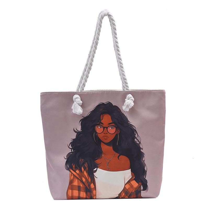 Chic European & American Style Shoulder Tote: Versatile Beach & Shopping Bag