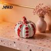 Ceramic Pumpkin Decor Sculpture, Modern Polka Dot Figurine, Farmhouse Retro Style Home Soft Furnishings Tabletop Decoration for Fall, Halloween,