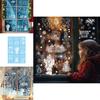 Christmas Decor Window Clings Pvc Snowflake Santa Static Stickers For Holiday Celebration